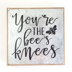NWT "You're the Bees Knees " Metal Wall Decor